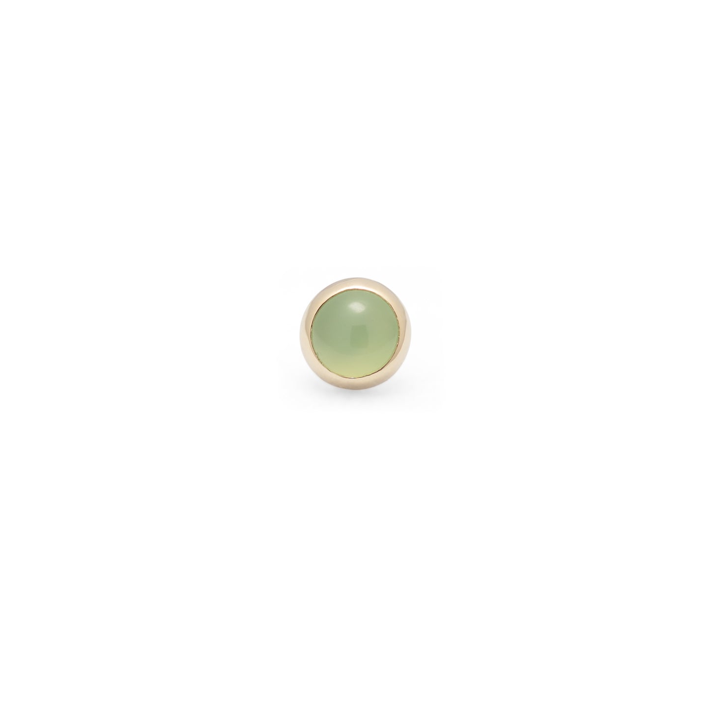 14K Gold Bezel Chrysoprase - 4mm