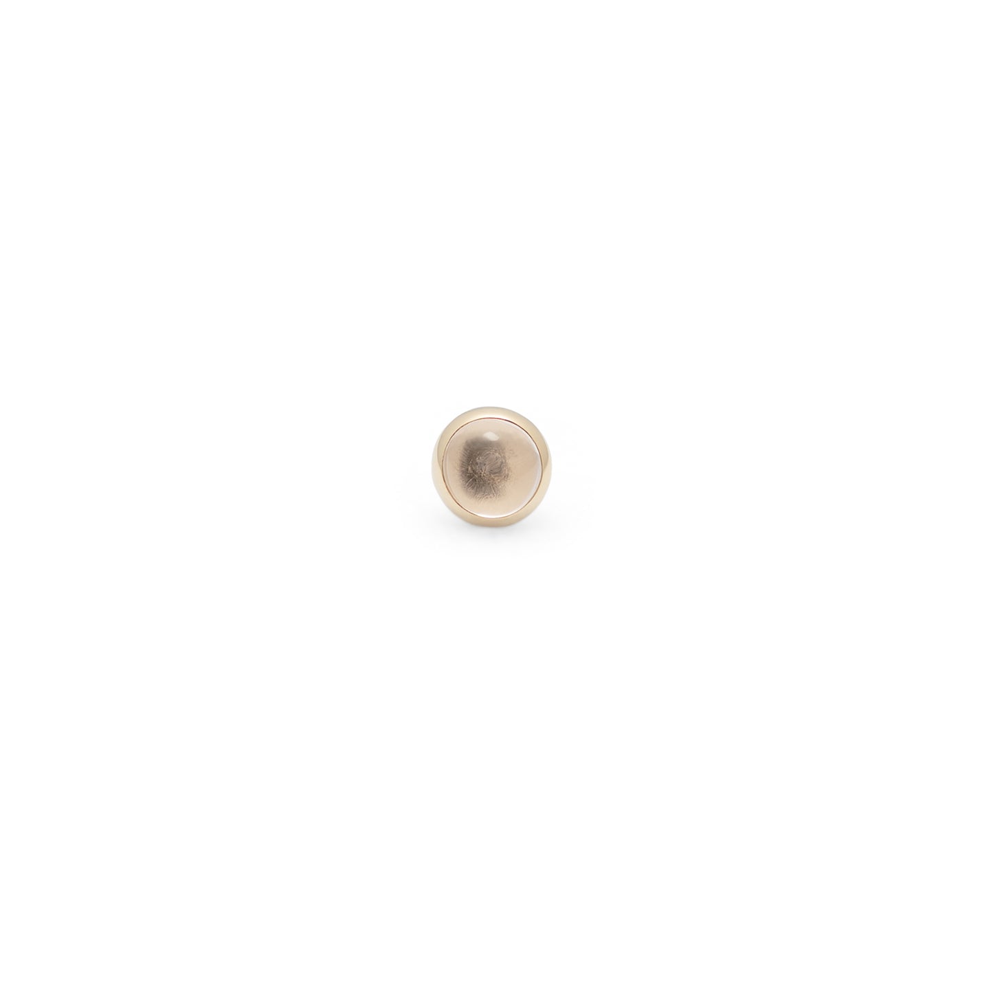 14K Gold Bezel Rose Quartz - 3mm
