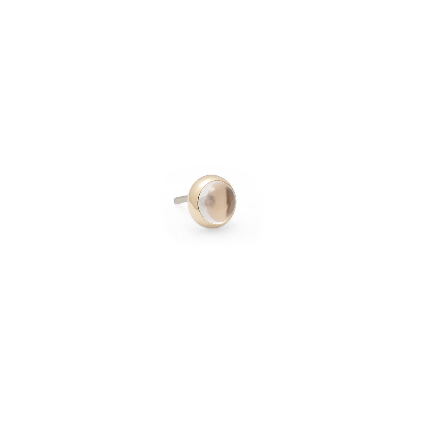 14K Gold Bezel Rose Quartz - 3mm