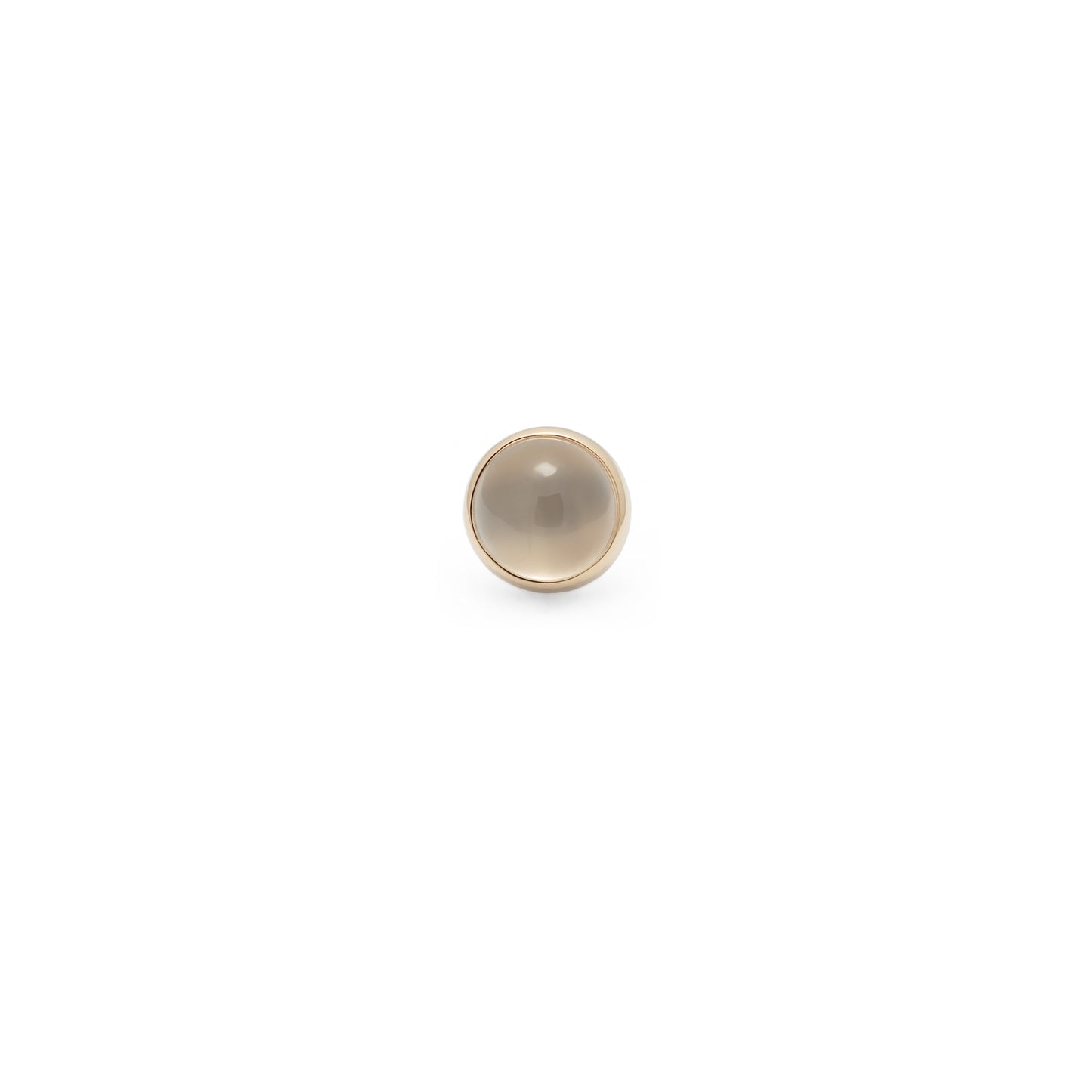 14K Gold Bezel White Moonstone - 5mm