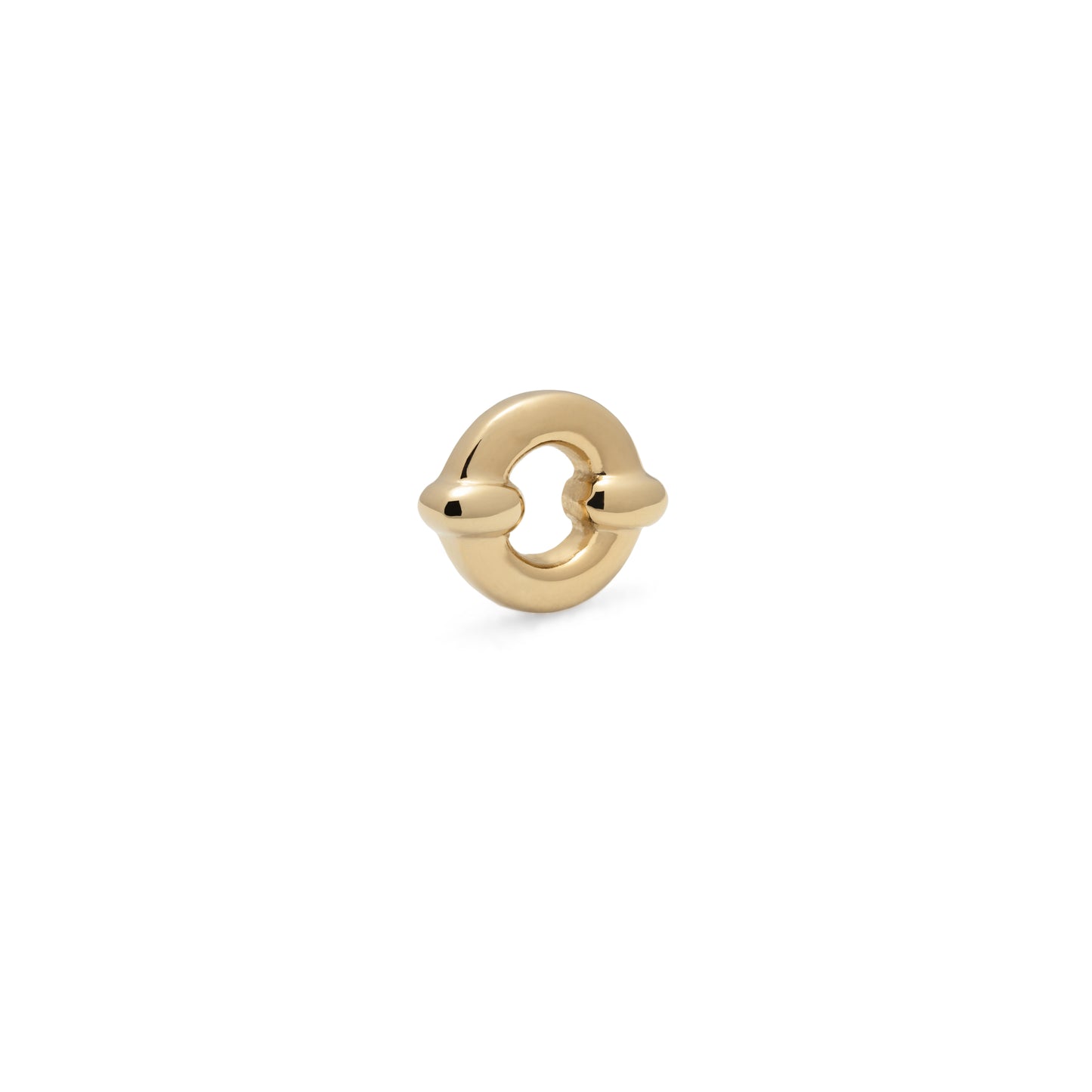 14K Gold Open Circle Threadless End
