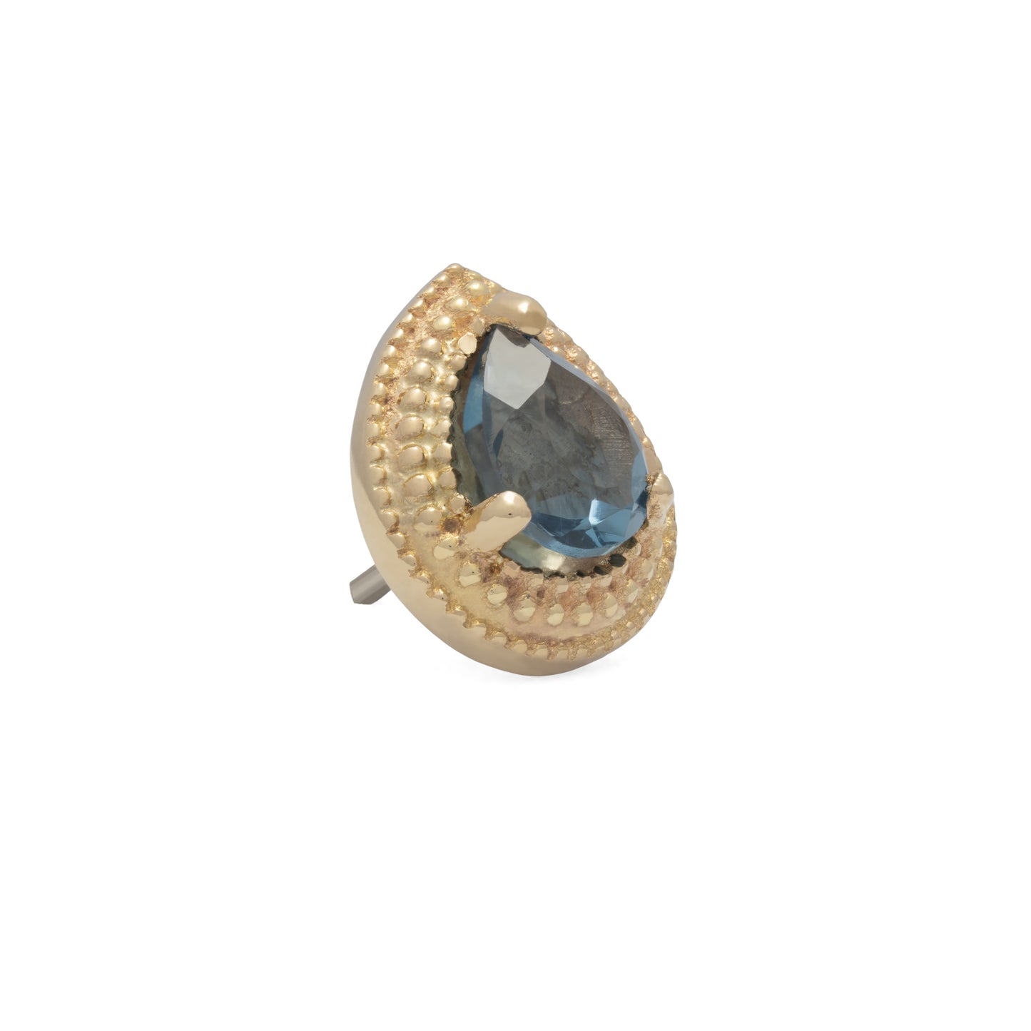 14K Gold Afghan Blue Sapphire