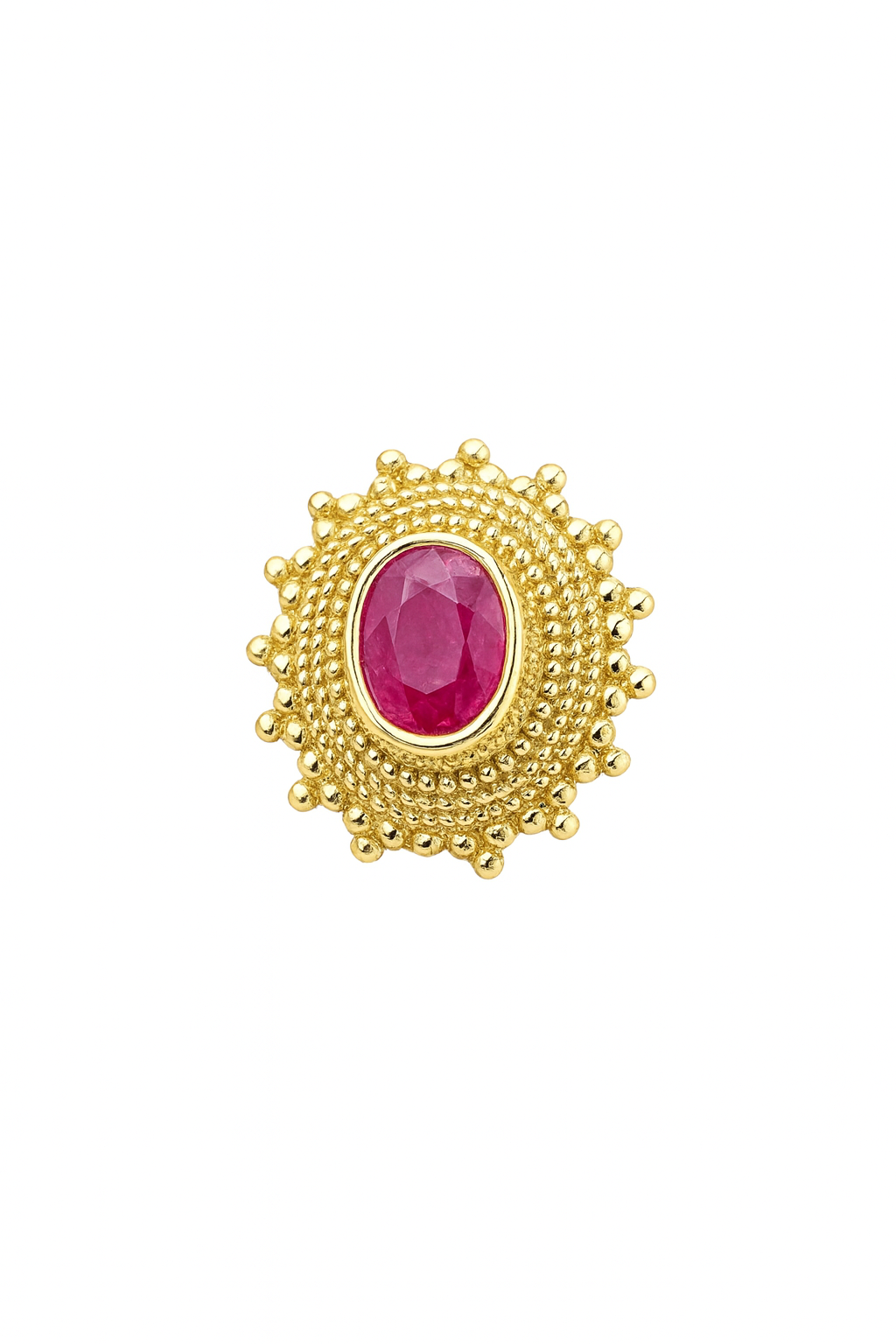 Afgan Ruby – 14k Yellow Gold