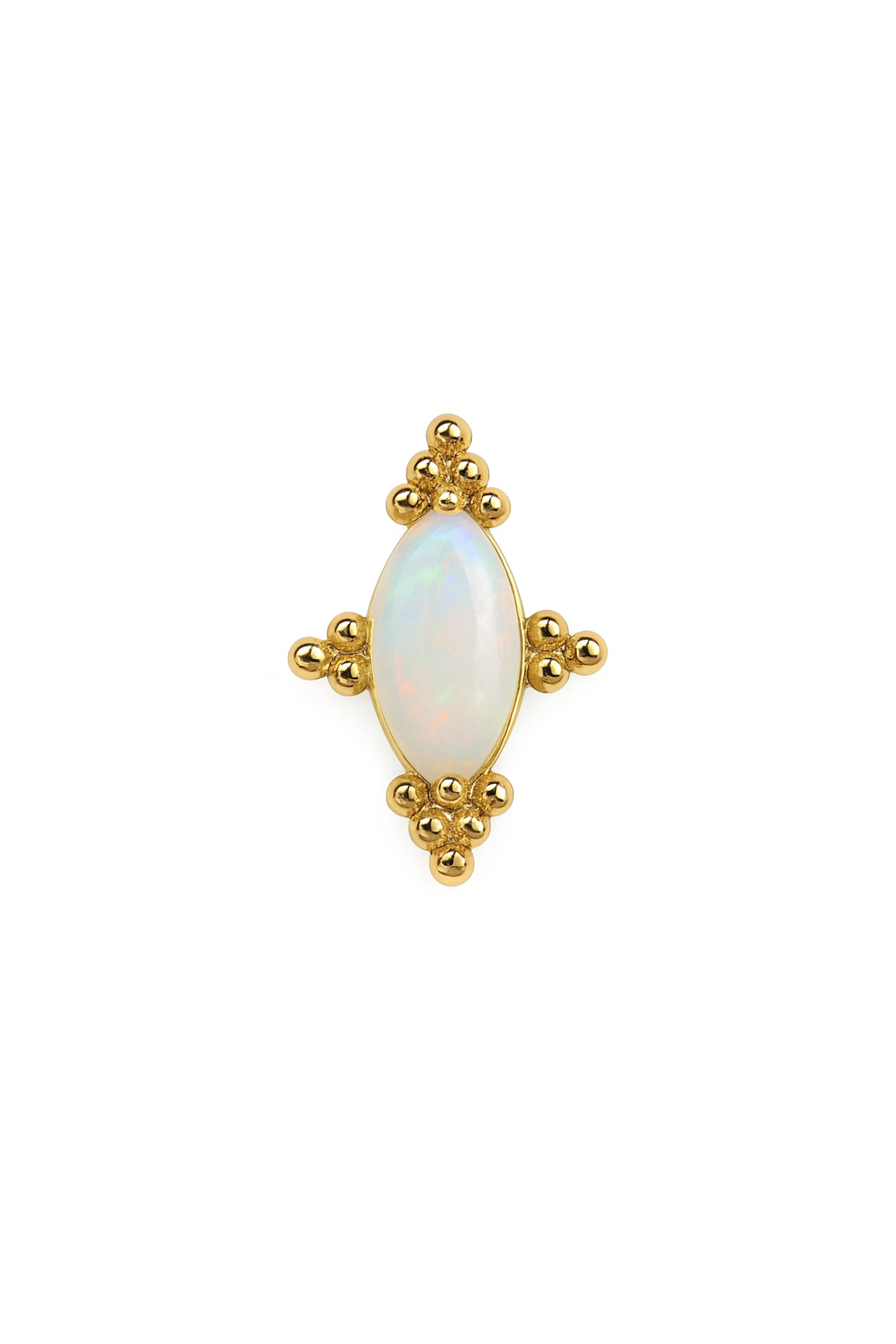 Opal Marquise Beaded – 14k Yellow Gold