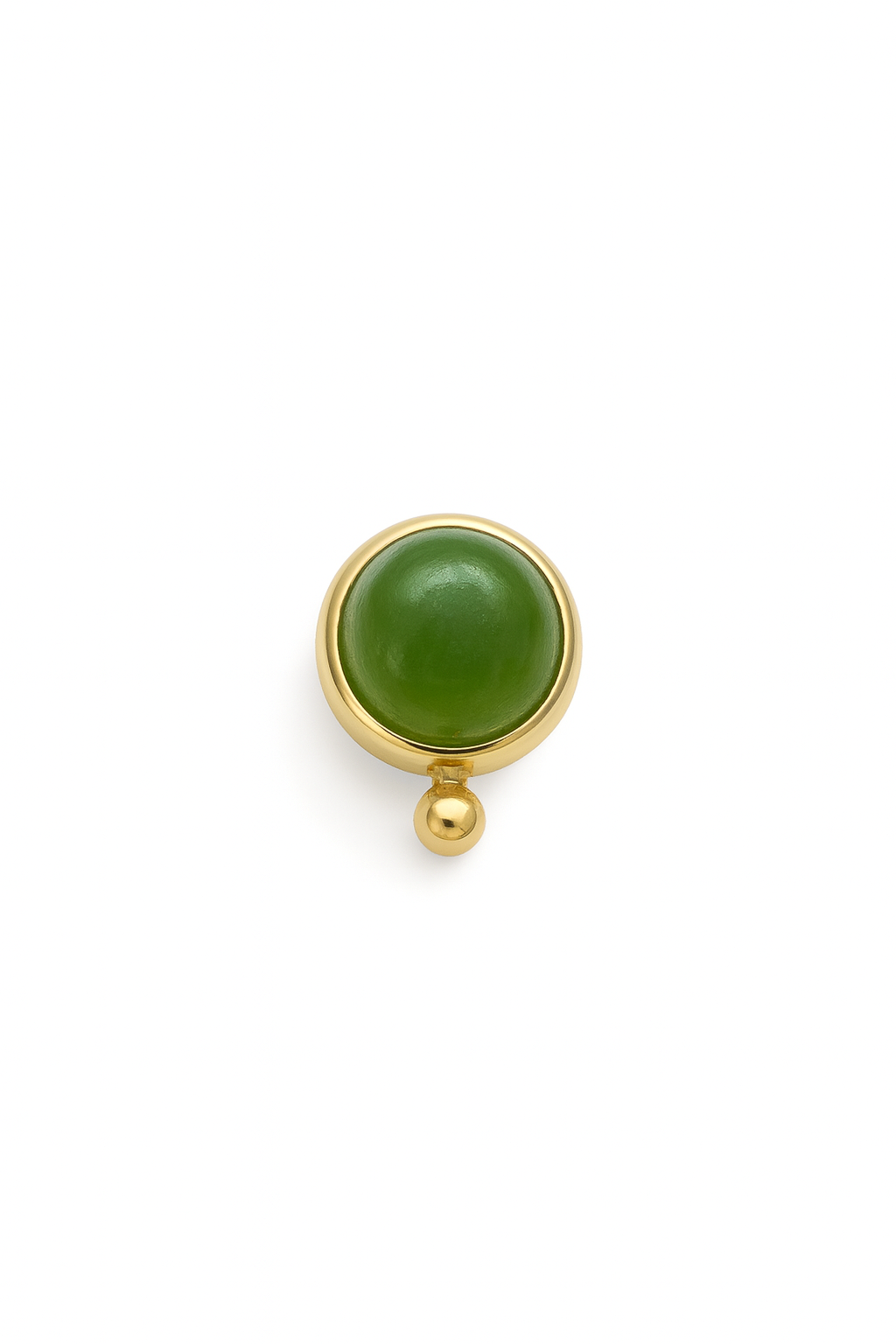 4mm Nephrite Jade Twilight Bezel – 14k Yellow Gold
