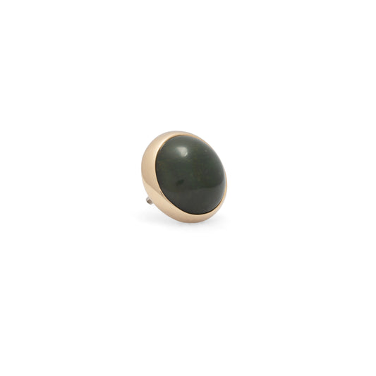 14K Gold Bezel Bloodstone - 5mm