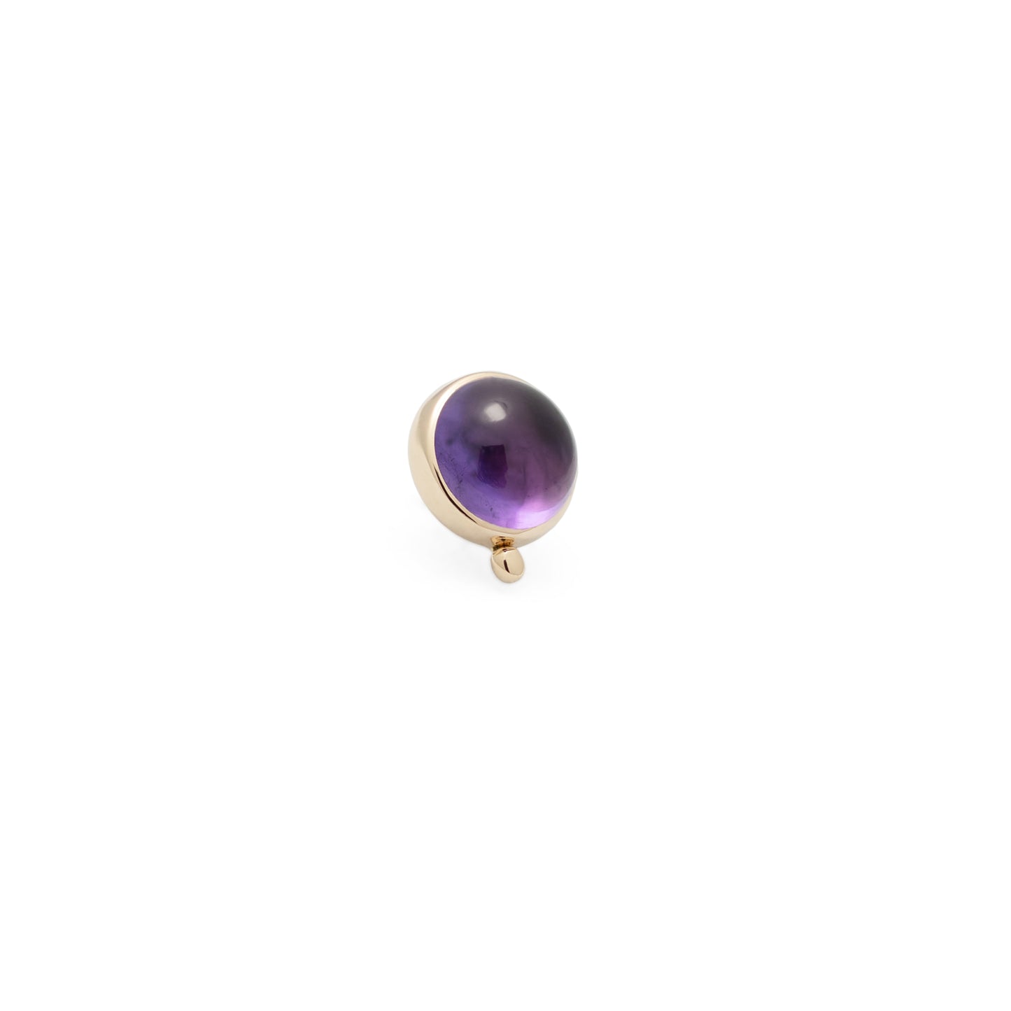14K Gold Bezel Amethyst Beaded - 5mm