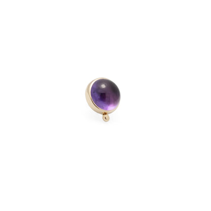 14K Gold Bezel Amethyst Beaded - 5mm