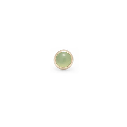 14K Gold Bezel Chrysoprase - 4mm