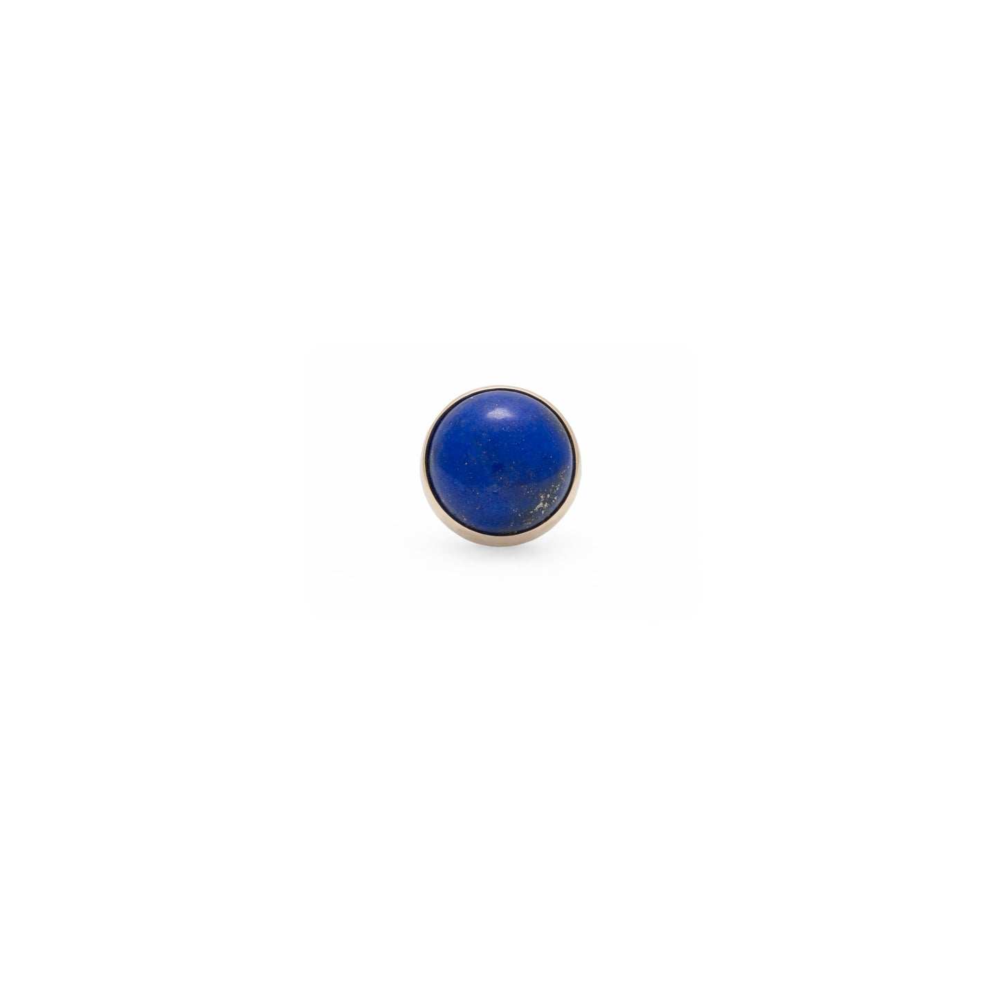 14K Gold Bezel Lapiz Lazuli - 4mm