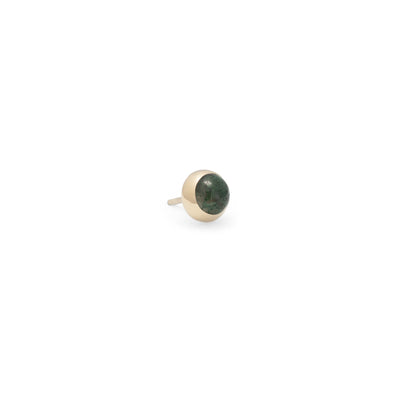 14K Gold Bezel Moss Agate - 3mm
