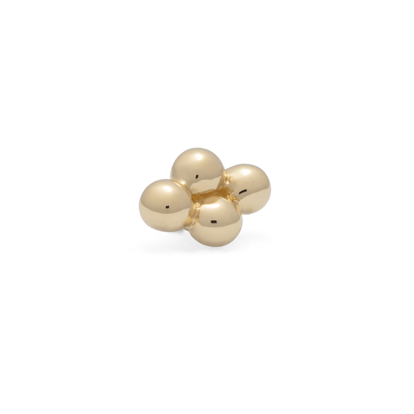 14k Gold Four Ball Cluster - Threaded 16g