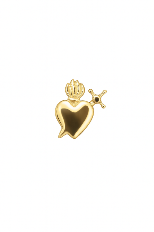 Heart Dagger – 14k Yellow Gold