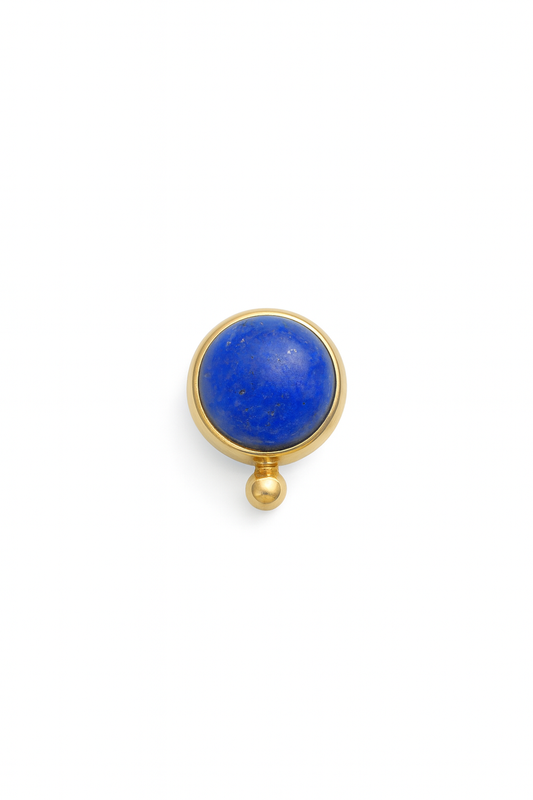4mm Lapis Lazuli Single Bead – 14k Yellow Gold