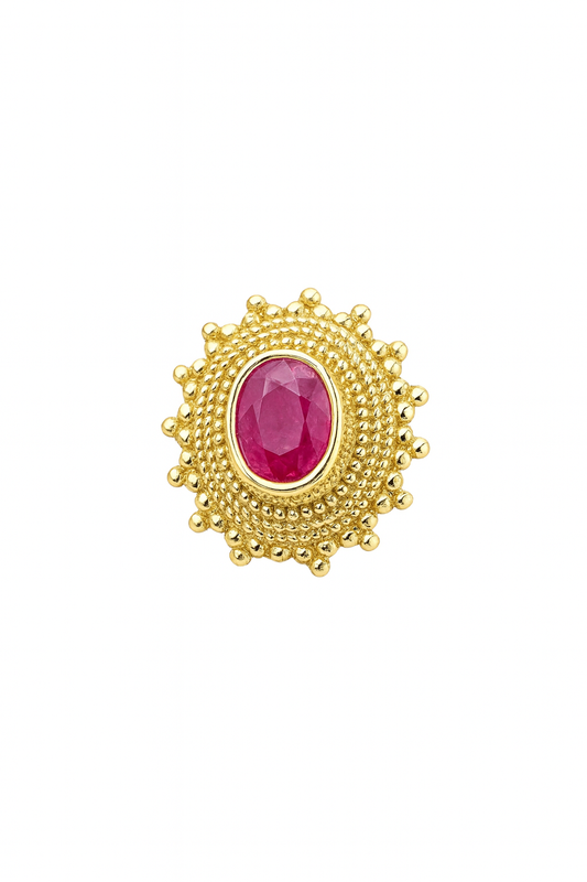 Afgan Ruby – 14k Yellow Gold