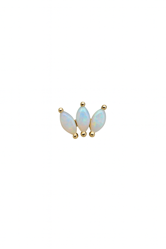 Triple Marquise Opal – 14k Yellow Gold