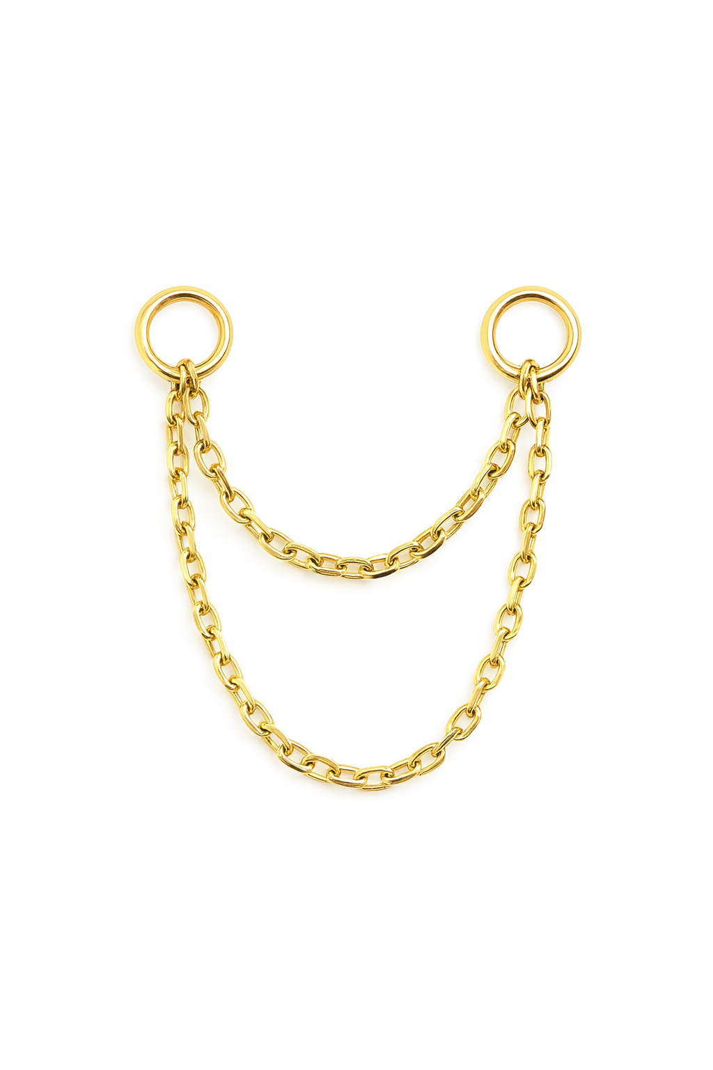 Double Chain – 14k Yellow Gold