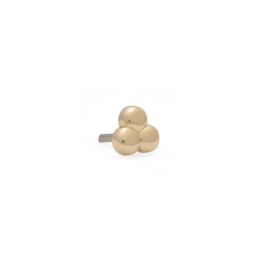 14K Gold Tri Bead - 3mm